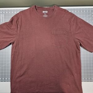 Duluth Trading Tshirt Mens Large Pocket Longtail T Burgundy Relaxed Fit Work